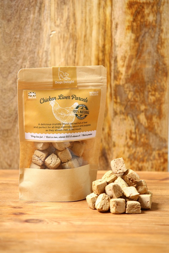 chicken liver parcel dog treats by dogs delight